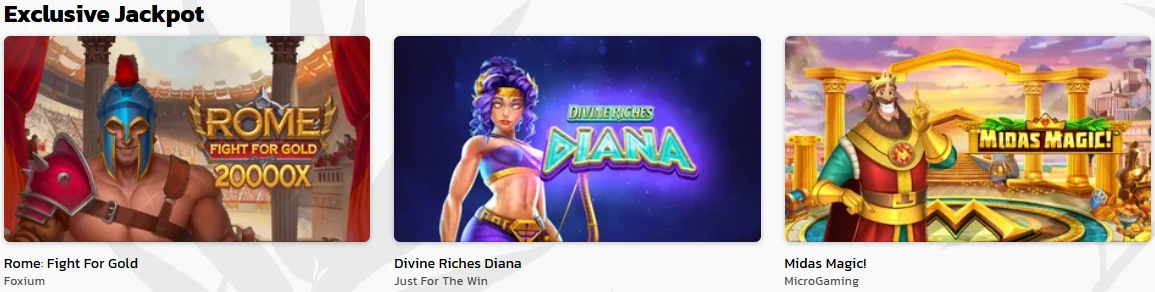 Royal Panda Casino jackpot games